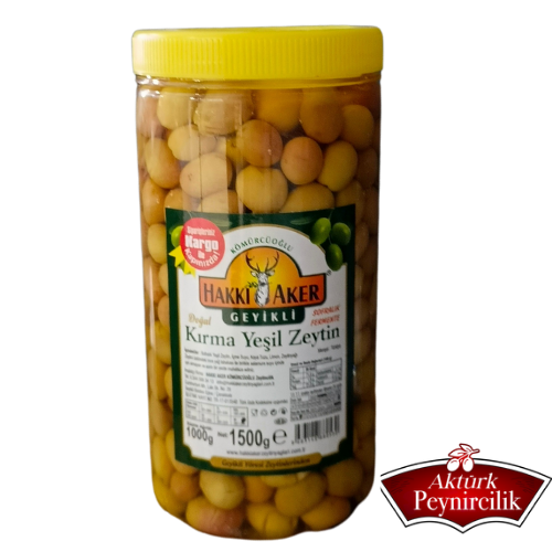 HAKKI AKER KIRMA YEŞİL ZEYTİN 1500GR