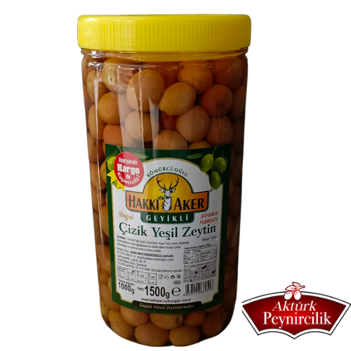 HAKKI AKER ÇİZİK YEŞİL ZEYTİN 1500GR