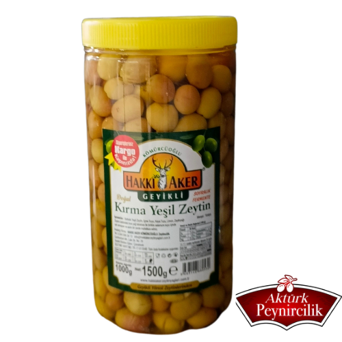 HAKKI AKER KIRMA YEŞİL ZEYTİN 1500GR
